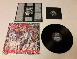 Napalm Death Utopia Banished 1st Press Ltd Ed 1992 Uk Lp Earache Bonus 7 " Metal
