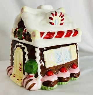 Christmas Gingerbread House Holiday Cookie Jar 9 in 3