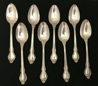 8 Teaspoons Holmes And Edwards Deep Silver Silverplate
