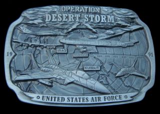 Vintage Operation Desert Storm Air Force Belt Buckle Limited Edition