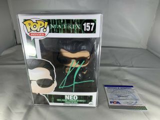 Funko Pop Movies The Matrix Neo 157 Keanu Reeves Signed Psa