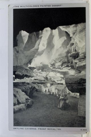 Virginia Va Front Royal Skyline Caverns Painted Desert Postcard Old Vintage Card