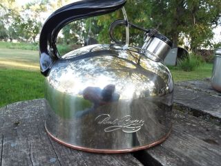 2 Quart Paul Revere Ware 1801 Tea Pot Kettle Copper Bottom 93 - C Korea