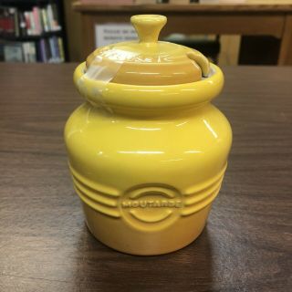 Le Creuset Honey Pot /jar With Lid – Dijon Yellow Moutarde