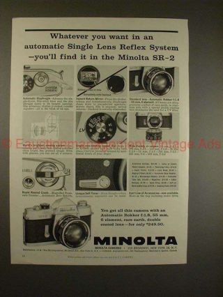 1959 Minolta Sr - 2 Camera Ad - Whatever You Want