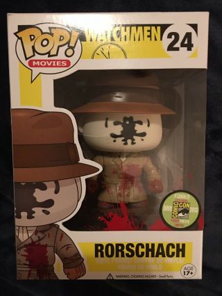 Funko Pop Movies Watchmen Bloody Rorschach 24 Sdcc 2013 Exclusive Le 480
