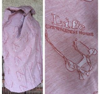 Vintage 1970s Dress Fabric Life Commencement Number Pattern