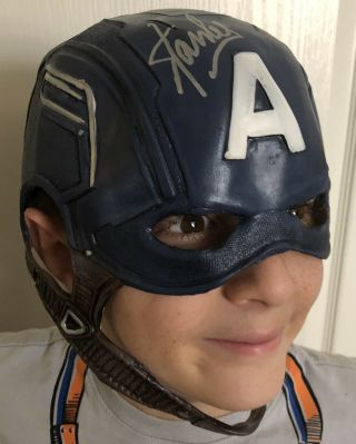 Stan Lee Signed Captain America Mask Autographed Excelsior Authentic Hologram