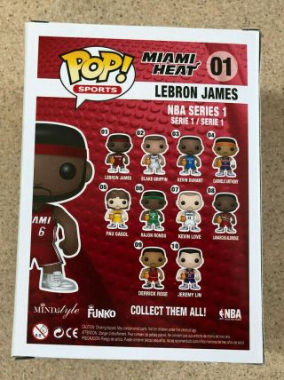Funko Pop NBA Miami Heat Lebron James 01 100 Authentic Vaulted Vinyl Figure 3
