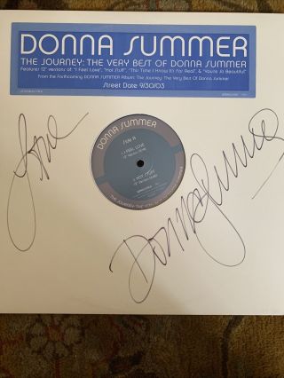Donna Summer Autograph Vinyl Promo Only