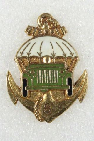 French Army Badge: 8e Rég.  Parachutiste D’inf.  De Marine,  Ser - Drago