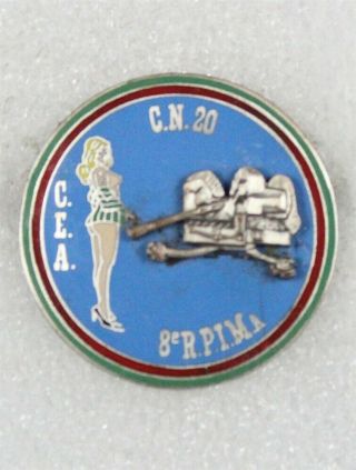 French Army Badge: 8e Reg.  Parachutiste D’inf.  De Marine Cea - G/p