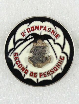 French Army Badge: 8e Rég.  Parachutiste D’inf.  De Marine,  2e Compagnie - G/p
