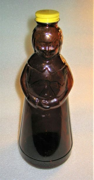 Vintage Amber Syrup Bottle Mrs.  Butterworth 