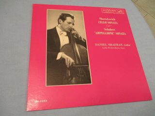 Shostakovich Cello / Schubert Arpeggione Sonata Shafran Cellist 1961 Rca Lm - 2553