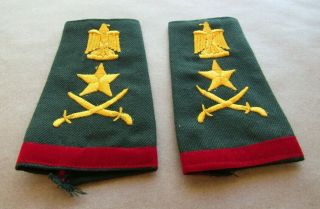 Oif Army Lt.  General Staff Pair Shoulder Boards Yellow Stars 12