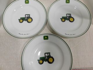 3 John Deere Licensed 11 " Dinner Plates
