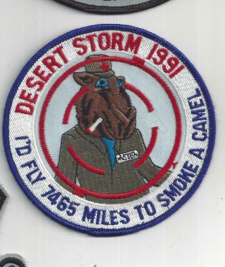 Patch Usaf Desert Storm 1991 Smoke A Camel  G
