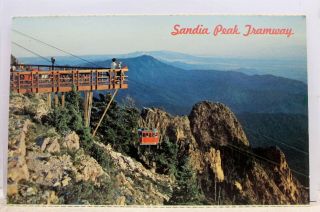 Mexico Nm Albuquerque Sandia Peak Aerial Tramway Postcard Old Vintage Card