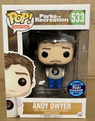 Funko Pop Andy Dwyer Mouse Rat Funko Hq Grand Opening With Hard Stack Rare