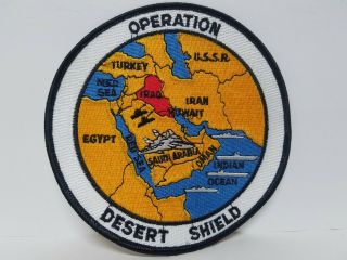 Operation Desert Shield - Iraq U.  S.  Military Patch (5 " X 5 ")