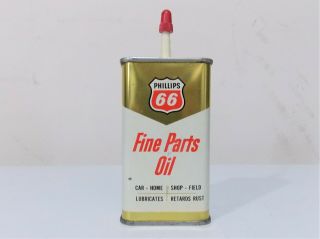 " Vintage Phillips 66 Fine Parts Oil Can - 4 1/2 Oz 