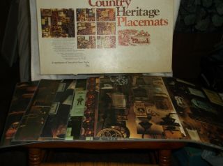 Vintage Country Heritage Placemats Compliments Of Your John Deere Dealer Set Six
