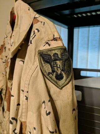 USGI Desert Storm CHOCOLATE CHIP 6 COLOR jacket small regular 86th Infantry 2