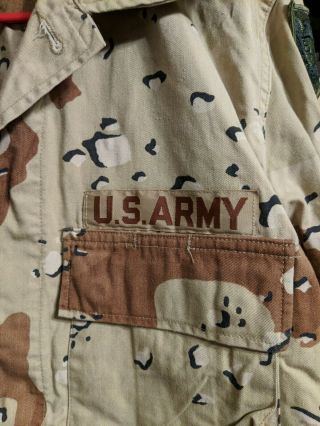 USGI Desert Storm CHOCOLATE CHIP 6 COLOR jacket small regular 86th Infantry 3