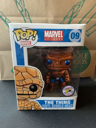 Sdcc 2011 Funko Pop Marvel The Thing 1/480 Metallic W/protector Pls Read