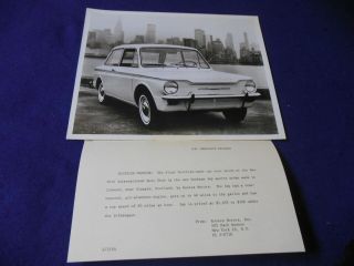 1964 Rootes Sunbeam Imp Press Photo With Press Release