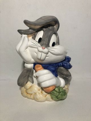 Vintage 1993 Bugs Bunny Ceramic Cookie Jar Looney Tunes Warner Bros 12 " Tall