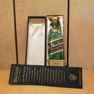Johnnie Walker Blue Label 200 Ml Bottle Empty Includes Gift Box And Placard