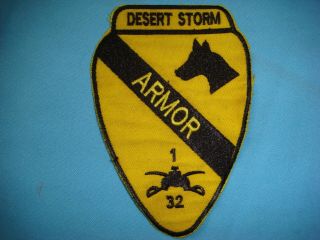 Patch Us Desert Storm 1st Cavalry 1st Battalion 32nd Armor Regiment