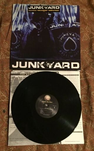 Junkyard - S/t Lp Vinyl Record Ex Glam Hair Metal Promo