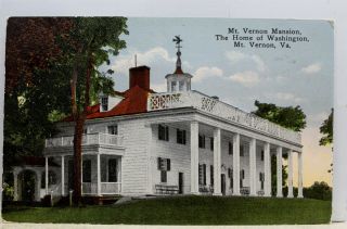 Virginia Va Mt Vernon George Washington Mansion Home Postcard Old Vintage Card