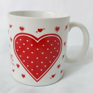 Taylor & Ng Mug Je T ' aime 1979 Hearts Valentine Coffee Cup Vintage Japan 3