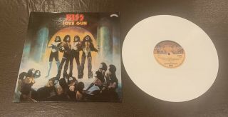 Kiss Love Gun Lp Record.  White Coloured Vinyl.
