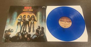 Kiss Love Gun Lp Record.  Blue Coloured Vinyl.