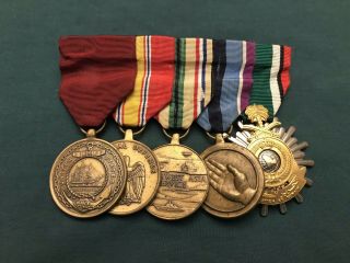 U.  S.  Navy Persian Gulf War Mounted Medal Bar W/ Kuwait Liberation