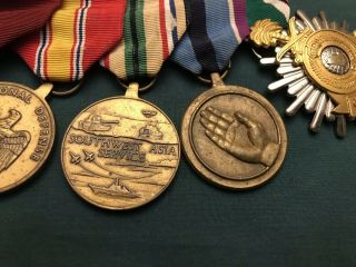 U.  S.  Navy Persian Gulf War Mounted Medal Bar w/ Kuwait Liberation 3