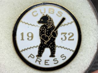 1932 Chicago Cubs “dieges & Clust” Gorgeous World Series Media Press Pin.