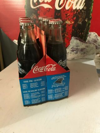 Coca Cola Bottle 6 Pack Carolina Panthers Ericsson Stadium Inaugural Season 2