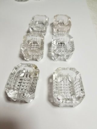 Set Of 6 Vintage Antiqueopen Salt Cellar Dip Dish Crystal