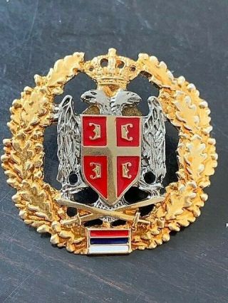 Republic Of Serbian Krajina General Cap Badge Rare