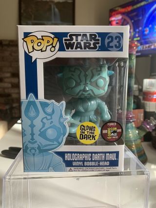 Funko Pop Star Wars Holographic Darth Maul 23 Sdcc 2012 Exclusive 480 Peices