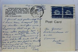 Missouri MO St Louis Botanical Shaw ' s Garden Climatron Postcard Old Vintage Card 2