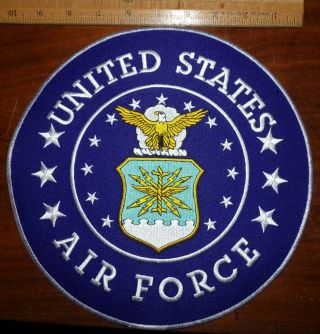 Usaf Patch - United States Air Force - Large 10 " Size -