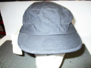 Military Vintage Nos Unissued Black Ripstop 100 Cotton Patrol Cap/hat - Xla[bx009