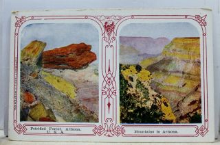Arizona Az Petrified Forest Mountains Postcard Old Vintage Card View Standard Pc